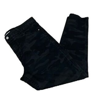 Women’s SOCIAL STANDARD by Sanctuary, Army Print, Skinny Jeans, Black/Gray